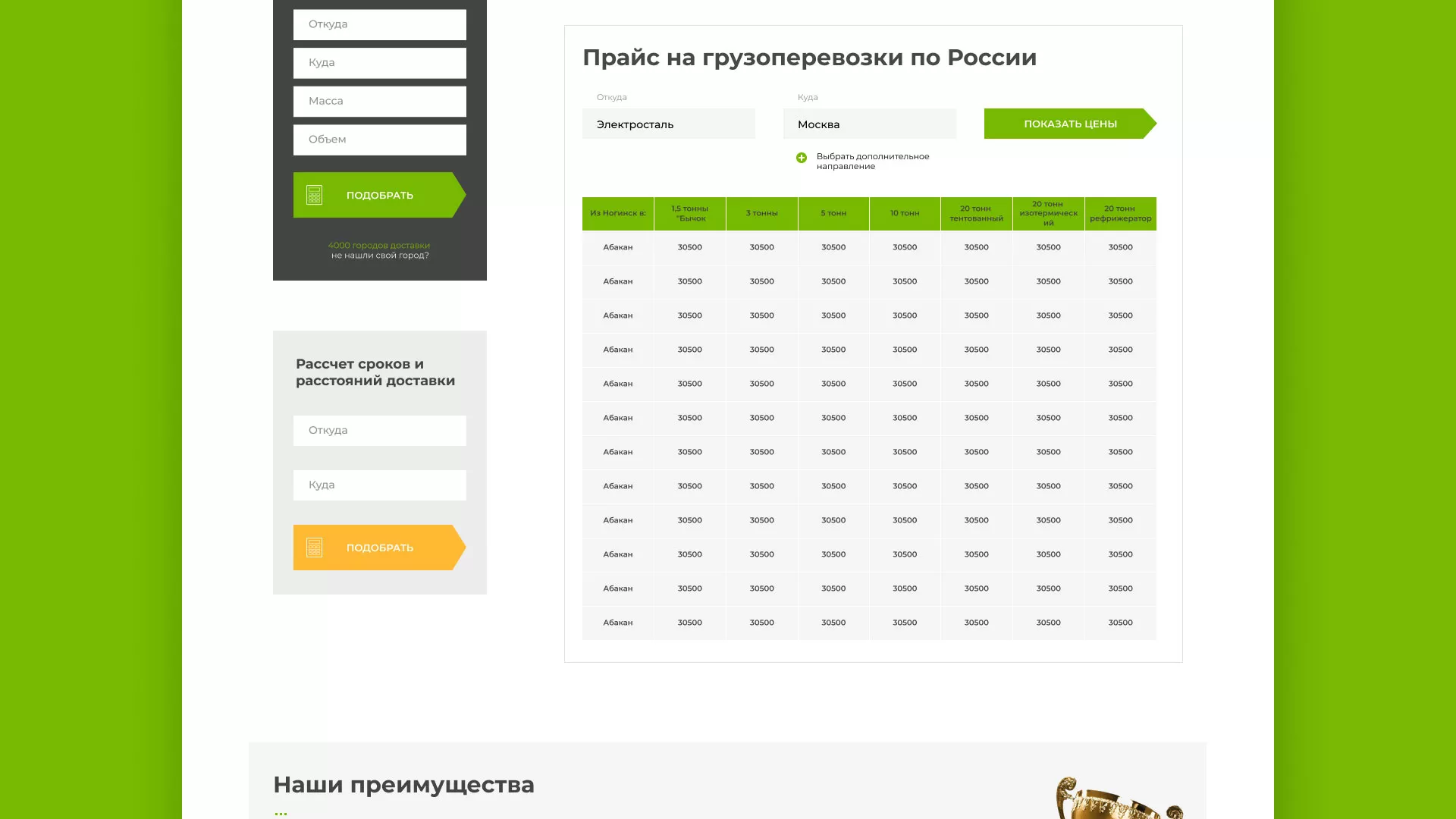 Разработка логотипа и сайта компании «Инком-Логистика» в Калязине