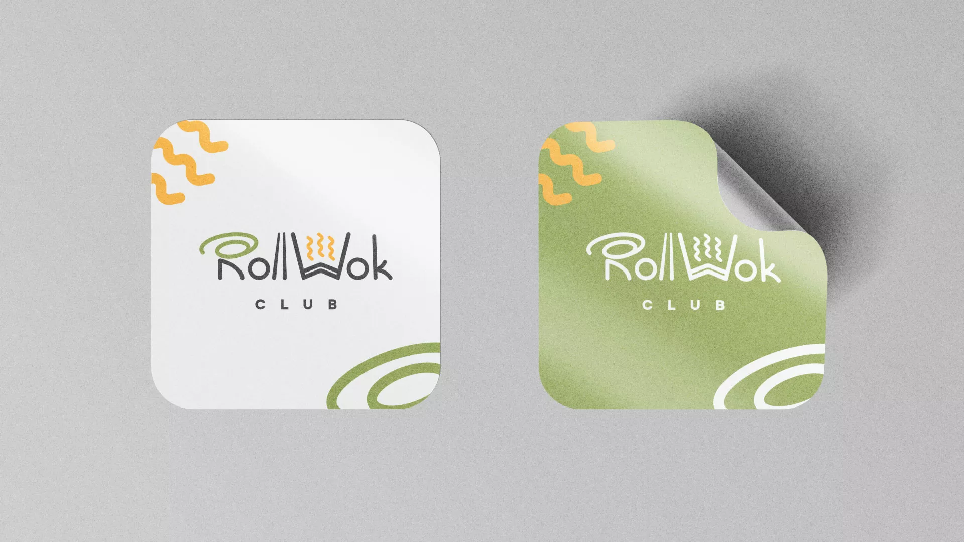 Разработка логотипа и фирменного стиля суши-бара «Roll Wok Club» в Калязине