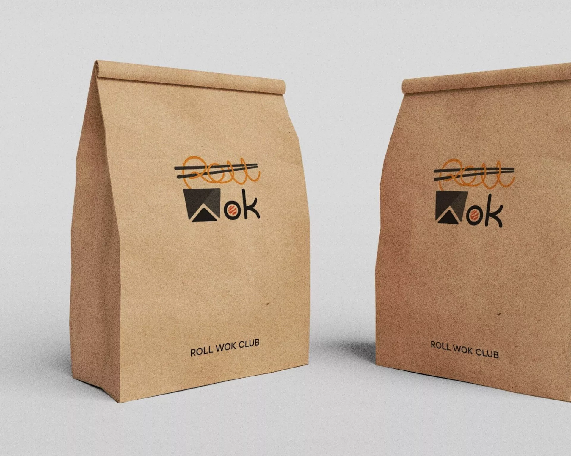 Создание дизайна упаковки суши-бара «Roll Wok Club» в Калязине